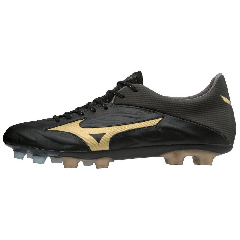 Chuteiras Mizuno Rebula 2 V1 Made in Japan - Homem - Pretas/Douradas - VAQGS0465